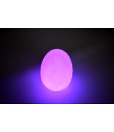 4 ovalios formos lempos šviečiančios įvairiomis spalvomis, 9cm.