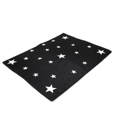 TAMSOJE ŠVIEČIANTIS JUODAS KILIMAS ''ŽVAIGŽDĖS'' 200x150cm.