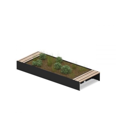 Miesto suoliukas su gėlių sodeliu - 3,00 x 1,50 x 0,45 m.