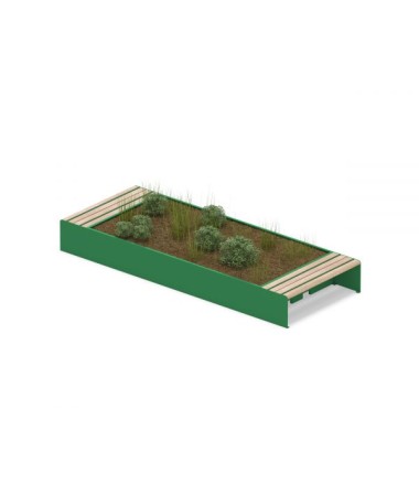 Miesto suoliukas su gėlių sodeliu - 3,00 x 1,50 x 0,45 m.