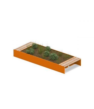 Miesto suoliukas su gėlių sodeliu - 3,00 x 1,50 x 0,45 m.