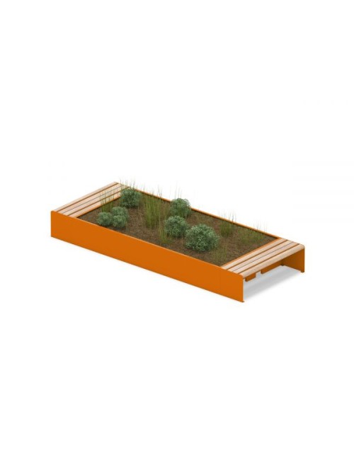 Miesto suoliukas su gėlių sodeliu - 3,00 x 1,50 x 0,45 m.