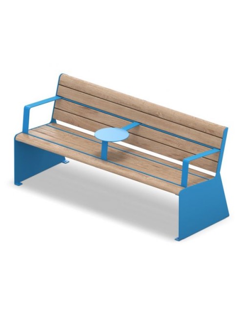 Miesto parko suoliukas su padėklu - 1,80 x 0,66 x 0,82 m.