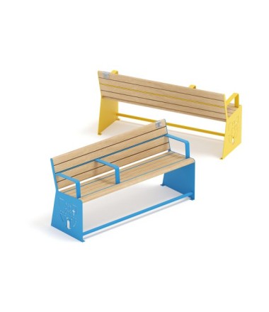 Miesto parko suoliukas SR+ 2 - 1,80 x 0,66 x 0,55/0,92 m.