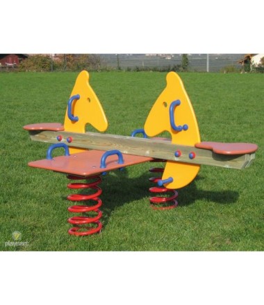 Dvigubas spyruoklinis įrenginys "Arkliukai"