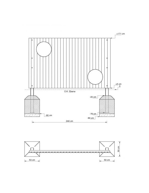 Futbolo taiklumo treniruotės sienelė - 2,70 x 0,17 x 1,71 m.