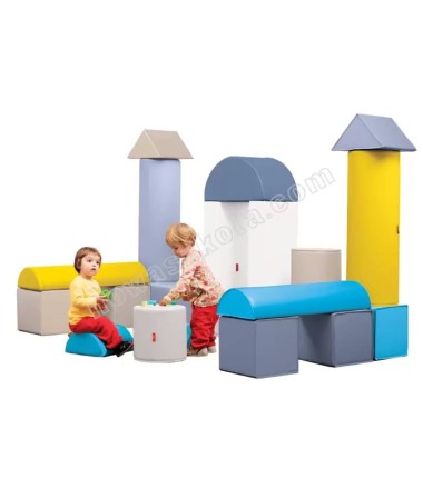 Minkštų kaladėlių rinkinys - Megablokai