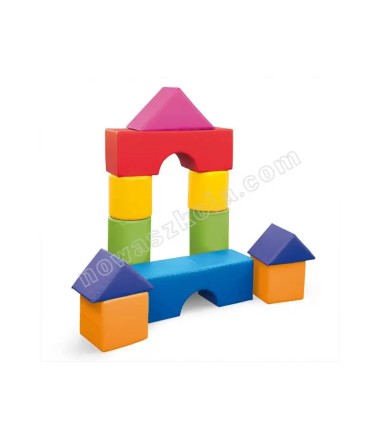 Spalvotas didelis minkštų kubelių rinkinys