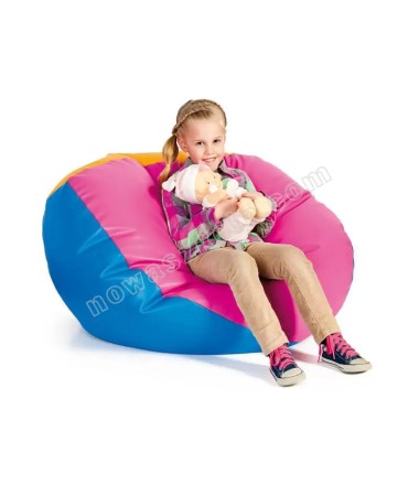 Spalvingas rožinis - mėlynas sėdmaišis