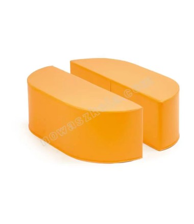 Pusiau apvalūs pufai, 2 vnt. oranžiniai