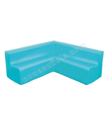 Kampinė sofa - mėlyna