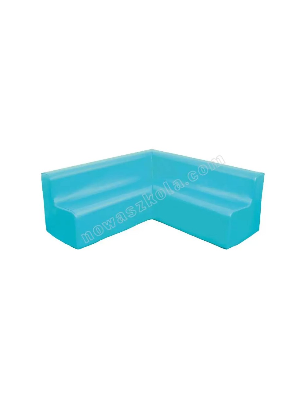 Kampinė sofa - mėlyna