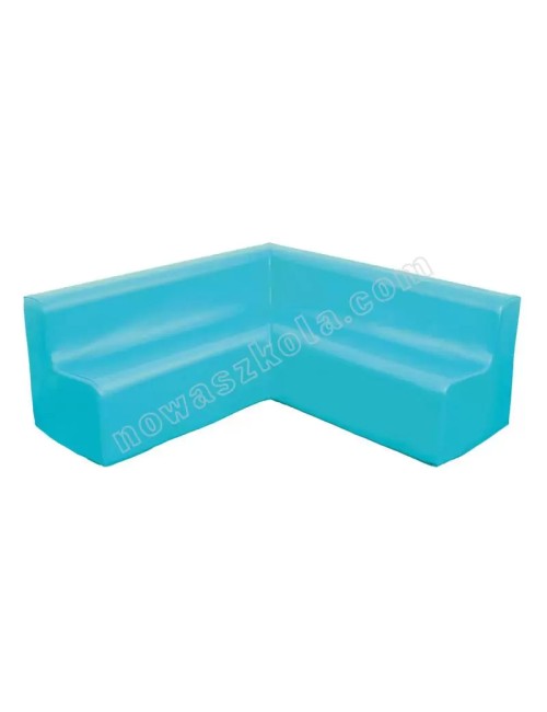 Kampinė sofa - mėlyna