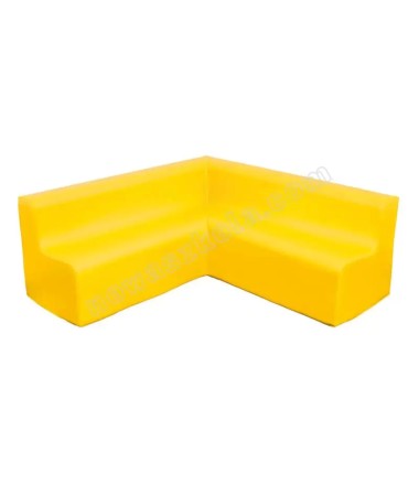 Kampinė sofa - geltona