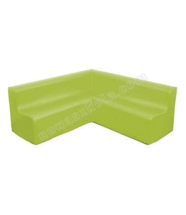 Kampinė sofa - žalia