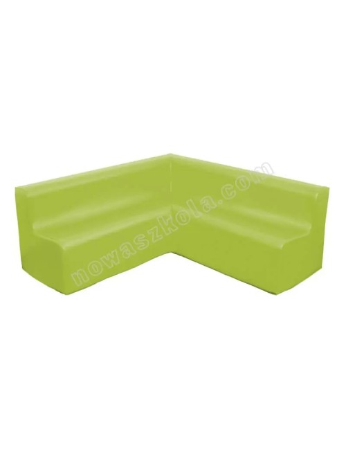Kampinė sofa - žalia