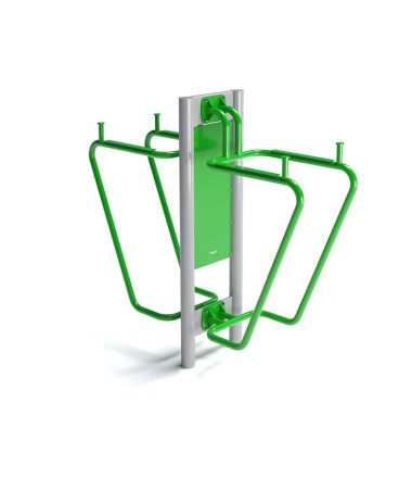 Dvigubas kojų prisitraukimų treniruoklis - lauko sporto aikštelė.