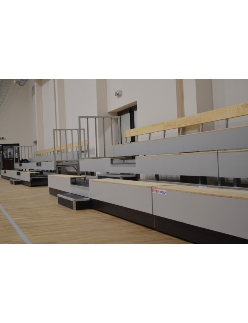 Teleskopinė tribūna su suoliukais - Bench type