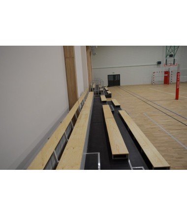 Teleskopinė tribūna su suoliukais - Bench type