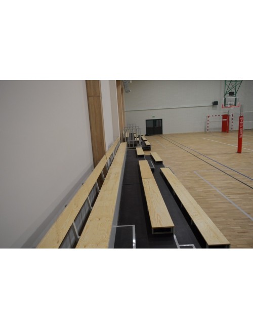Teleskopinė tribūna su suoliukais - Bench type