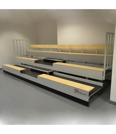 Teleskopinė tribūna su suoliukais - Bench type