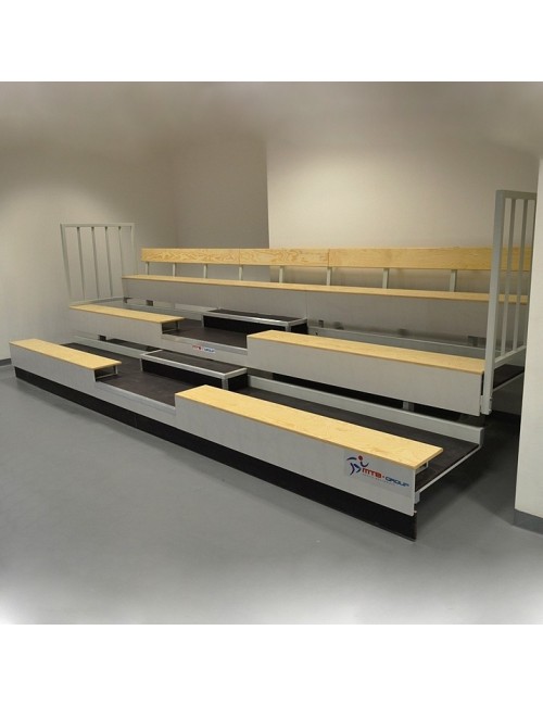 Teleskopinė tribūna su suoliukais - Bench type