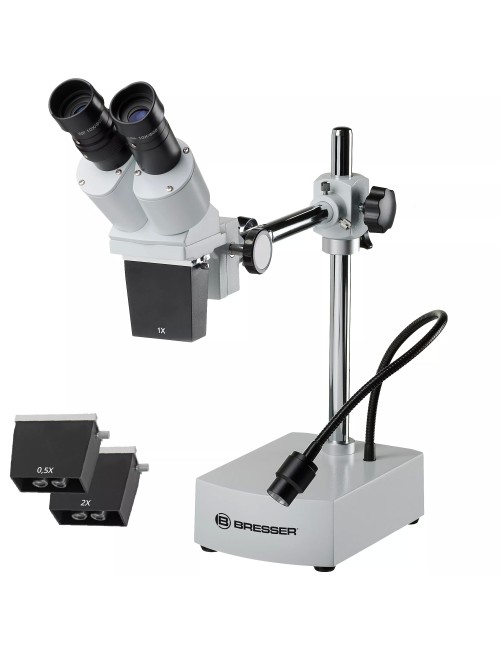 BRESSER Biorit ICD-CS 5x–20x LED stereo mikroskopas