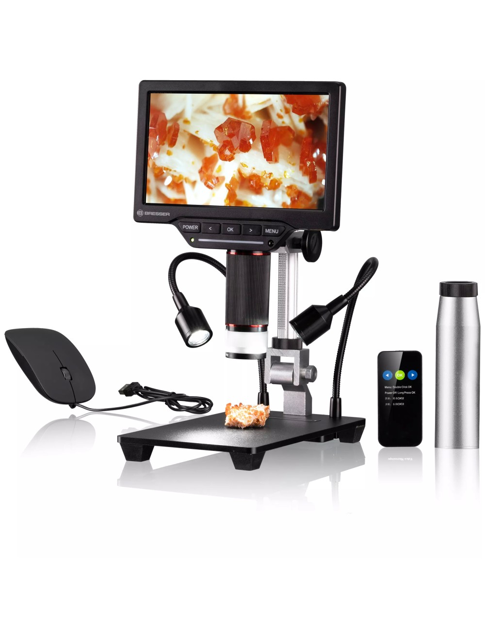 BRESSER WLAN 1.080P skaitmeninis mikroskopas 2L su LCD ekranu