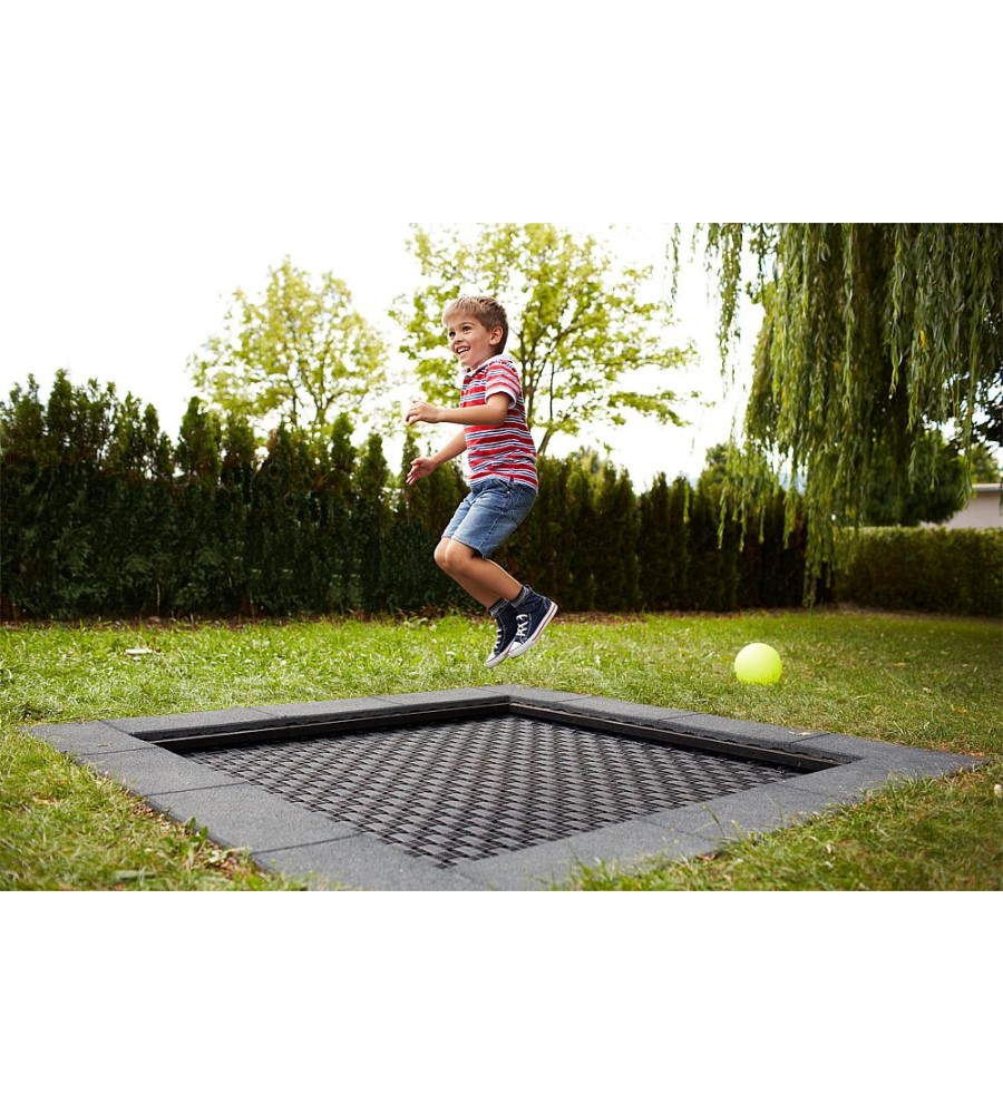 Įleidžiamas batutas „Kids Tramp Playground“ 1,50x1,50 m.