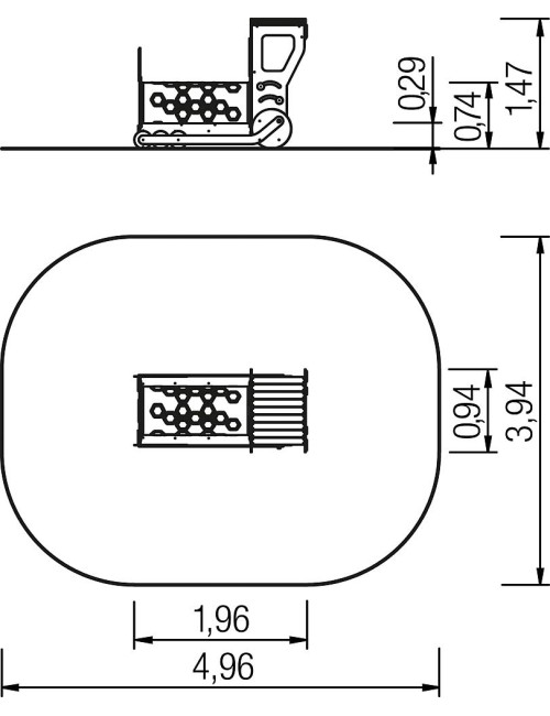 Žaidimų aikštelės konstrukcija  Lokomotyvas
