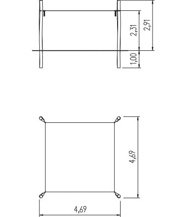 Saulės tentas Simon 4x4 m.