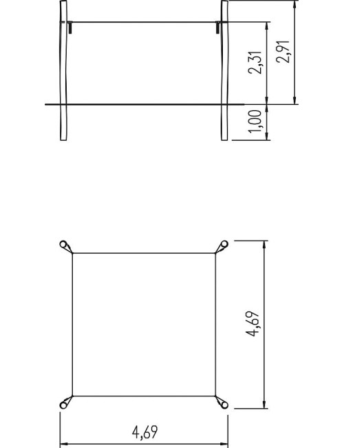 Saulės tentas Simon 4x4 m.