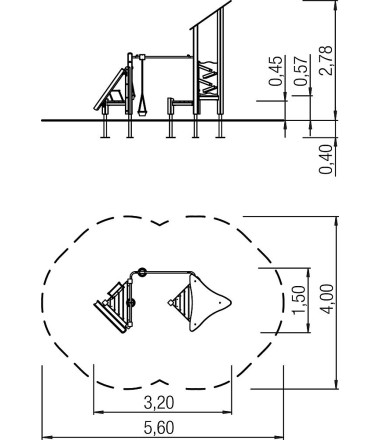 Smėlio aikštelės konstrukija Emilia