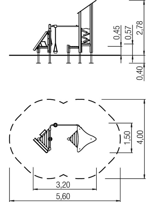 Smėlio aikštelės konstrukija Emilia