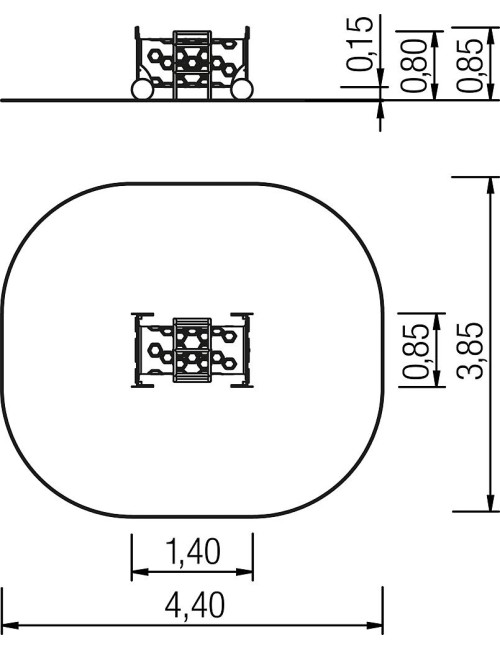 Žaidimų aikštelės konstrukcija Tunelis - Vagonas Nr. 3