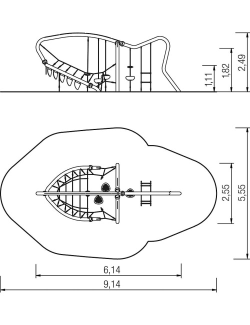Karstynė - laipynė Organiq Shark