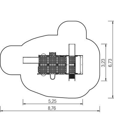 Multifunkcinė vaikų žaidimų aikštelė Ugniagesių automobilis
