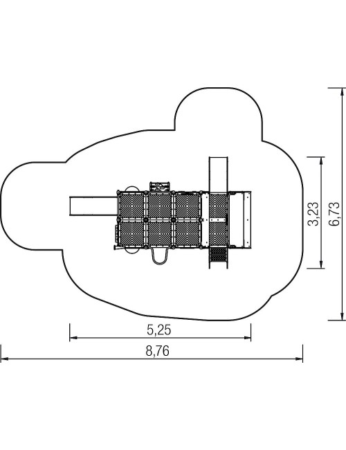 Multifunkcinė vaikų žaidimų aikštelė Ugniagesių automobilis