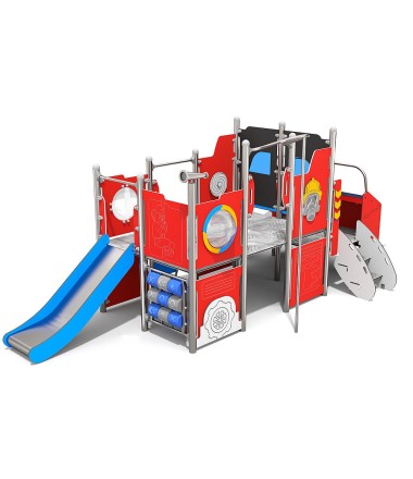 Multifunkcinė vaikų žaidimų aikštelė Ugniagesių automobilis