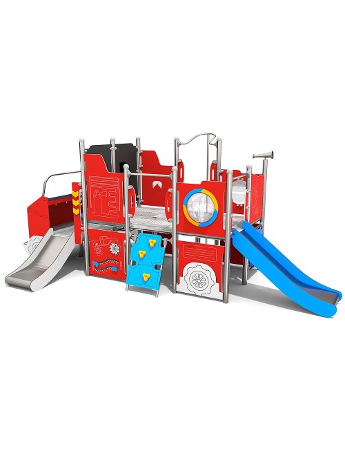 Multifunkcinė vaikų žaidimų aikštelė Ugniagesių automobilis