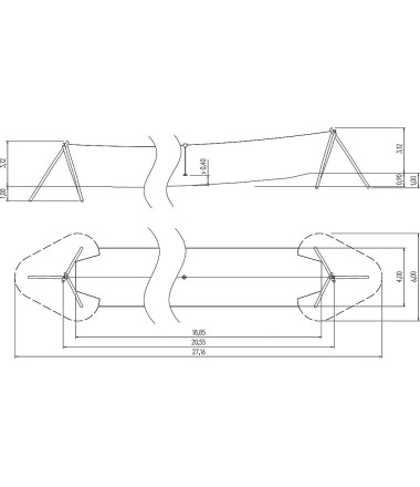 Zipline kontrukcija H-20 m