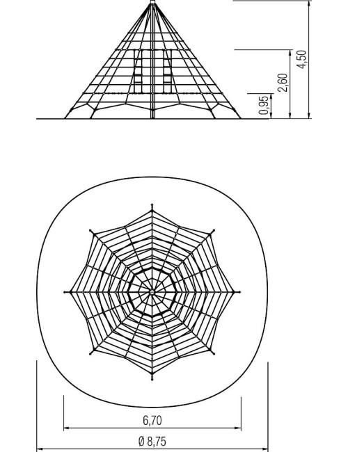 Karstynė-laipynė Kalnų piramidė 450-95