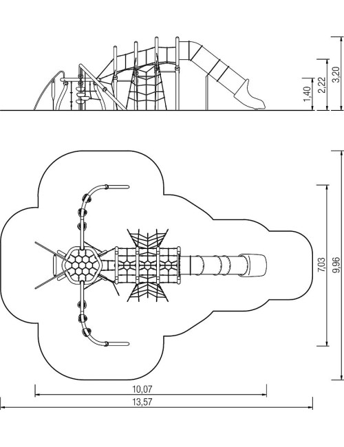 Laipynė su čiuožykla Biene