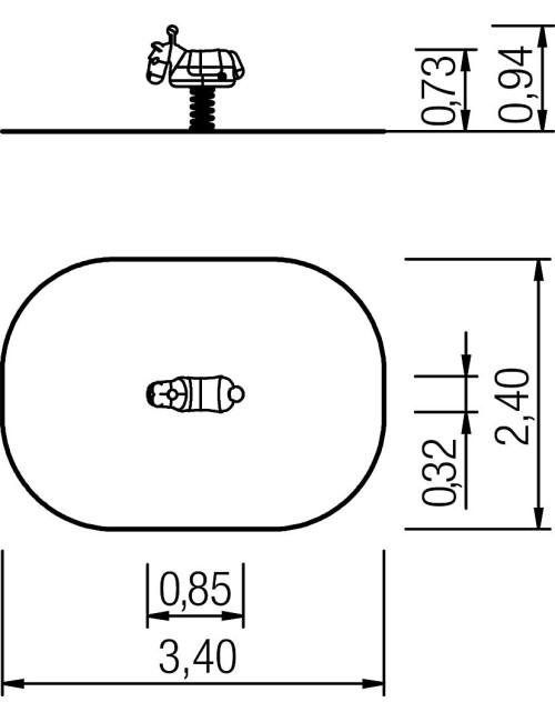 Spyruoklinė sūpynė Žirgas