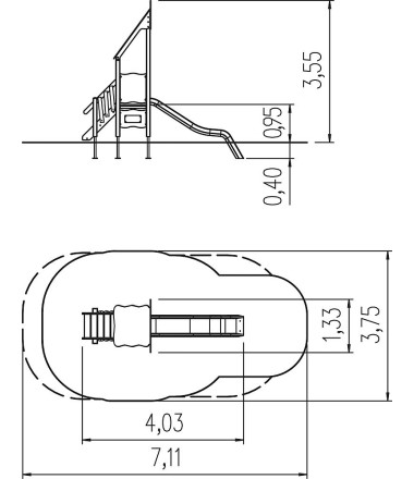 Žaidimo aikštelė-čiuožykla Tim Solo