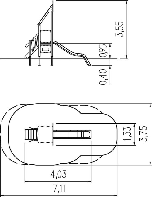 Žaidimo aikštelė-čiuožykla Tim Solo