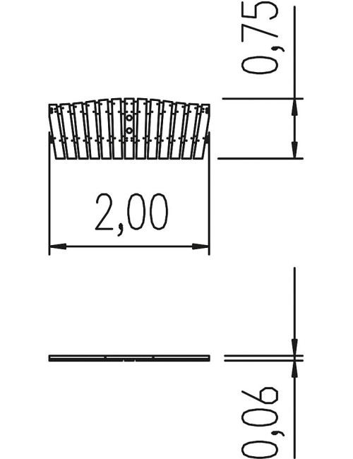 Tvoros segmentas 200 cm