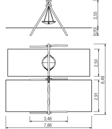 Keturvietė sūpynė Malte