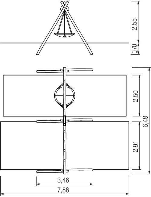 Keturvietė sūpynė Malte