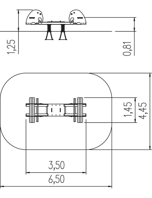 Spyruoklinė sūpynė Jumbo